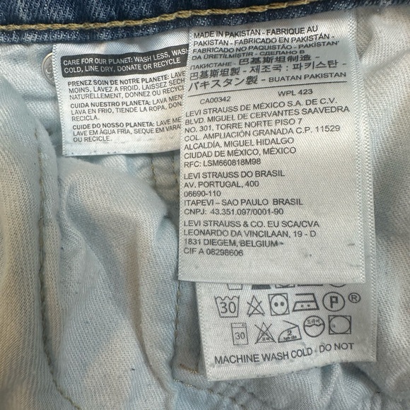 Levi's 513 Slim Straight Jeans Size 36x30 Men's Dark Wash - Picture 7 of 9